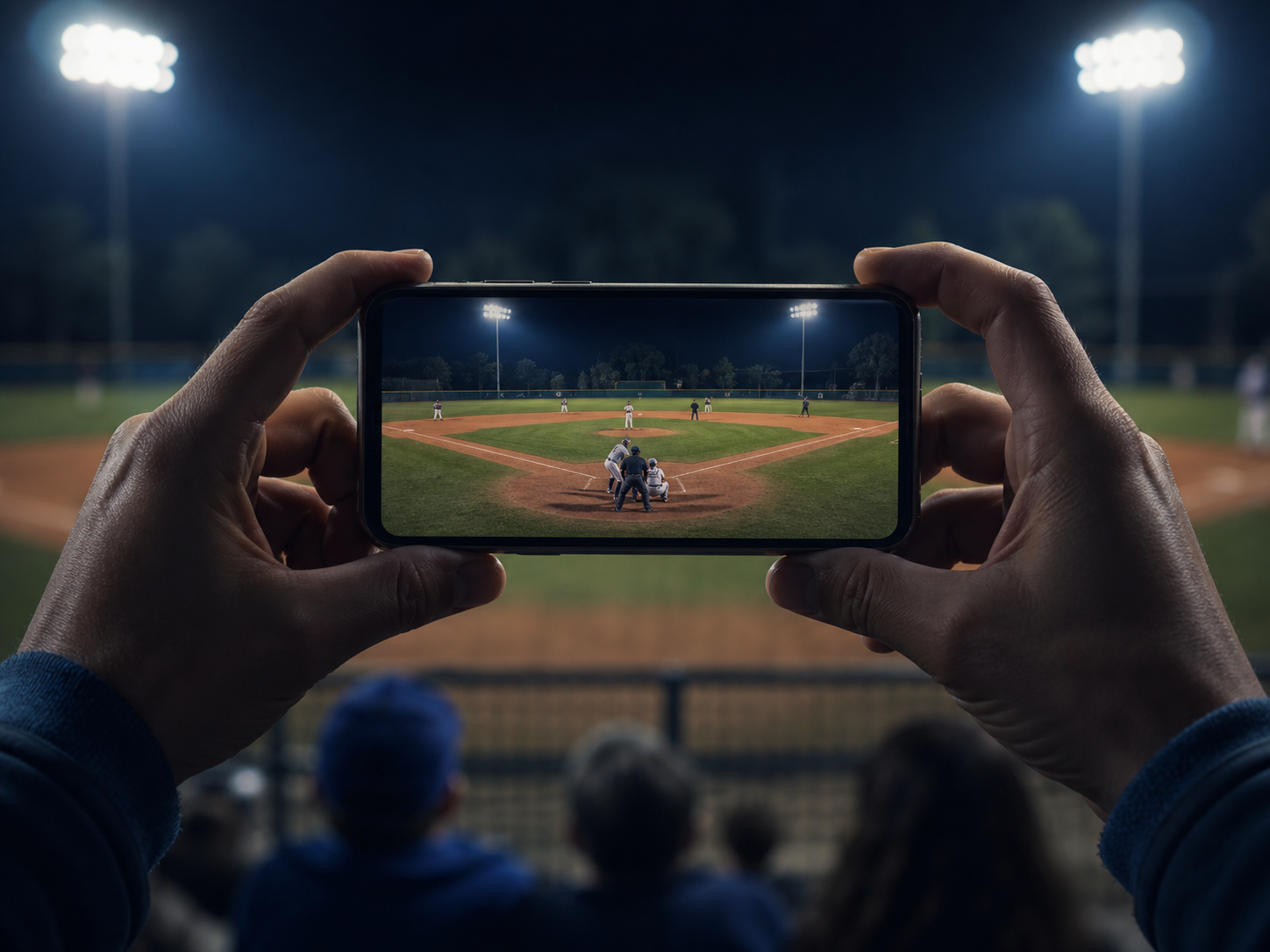Recording a youth sports game